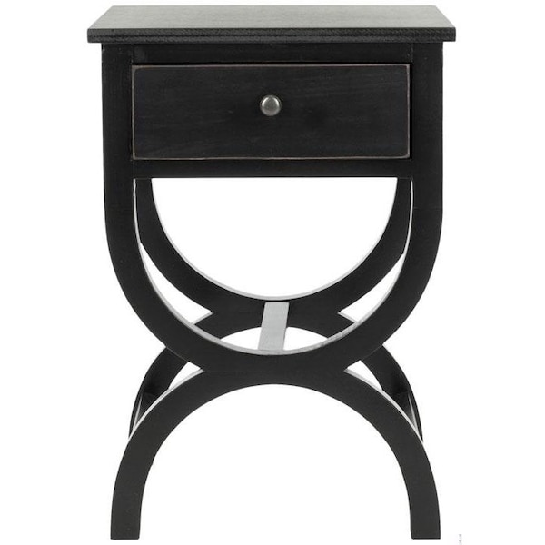 Safavieh Maxine Accent Table- Black - 26.75 x 15 x 18 in. AMH6608B - main
